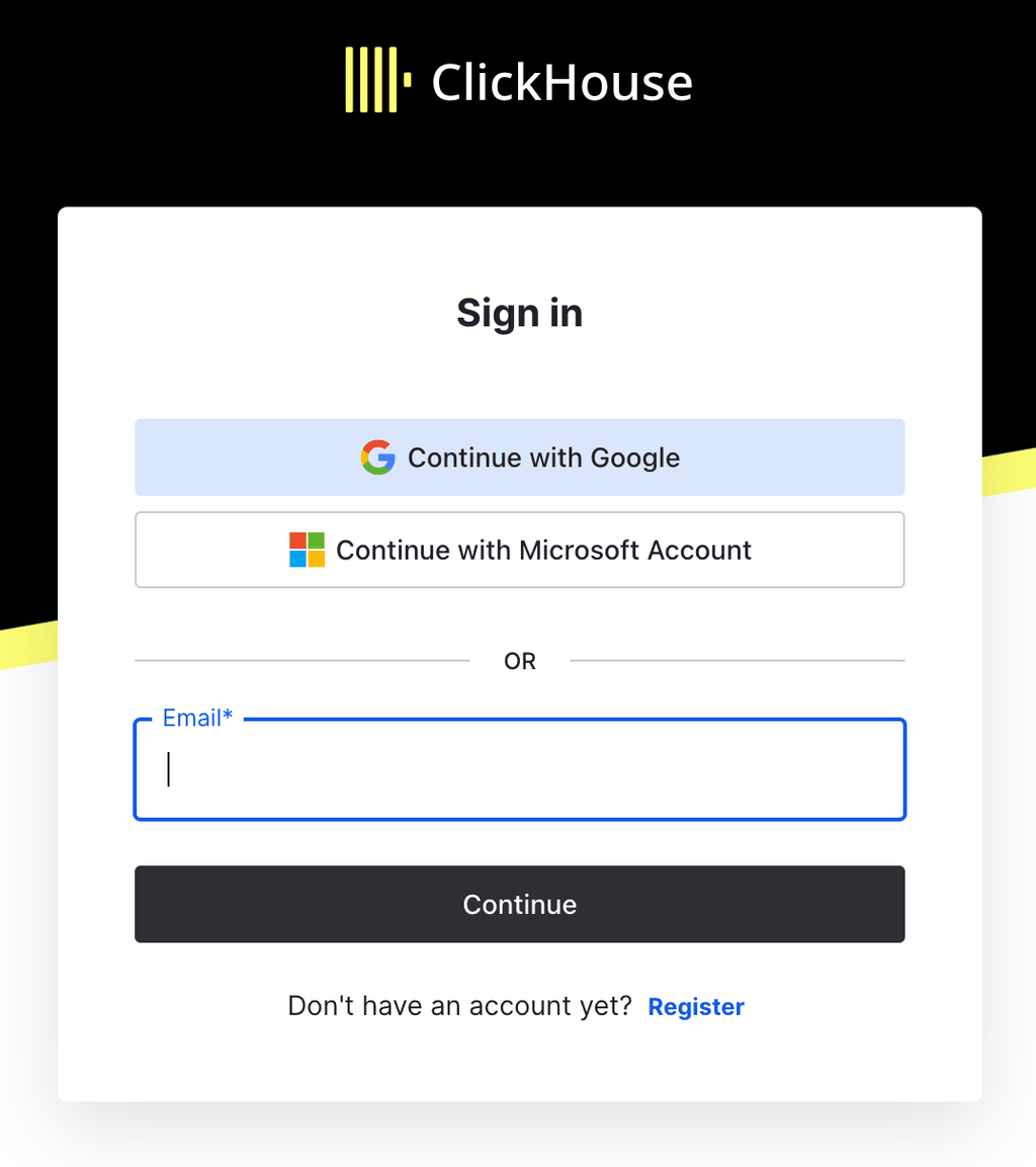 ClickHouse Cloud 注册