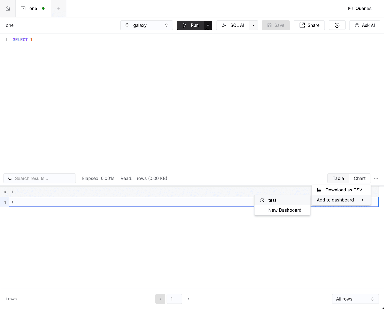 Dashboards improvements