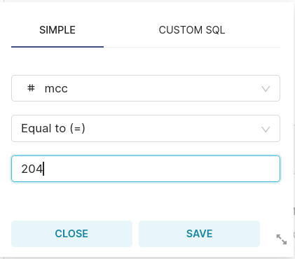 MCC 204로 필터링