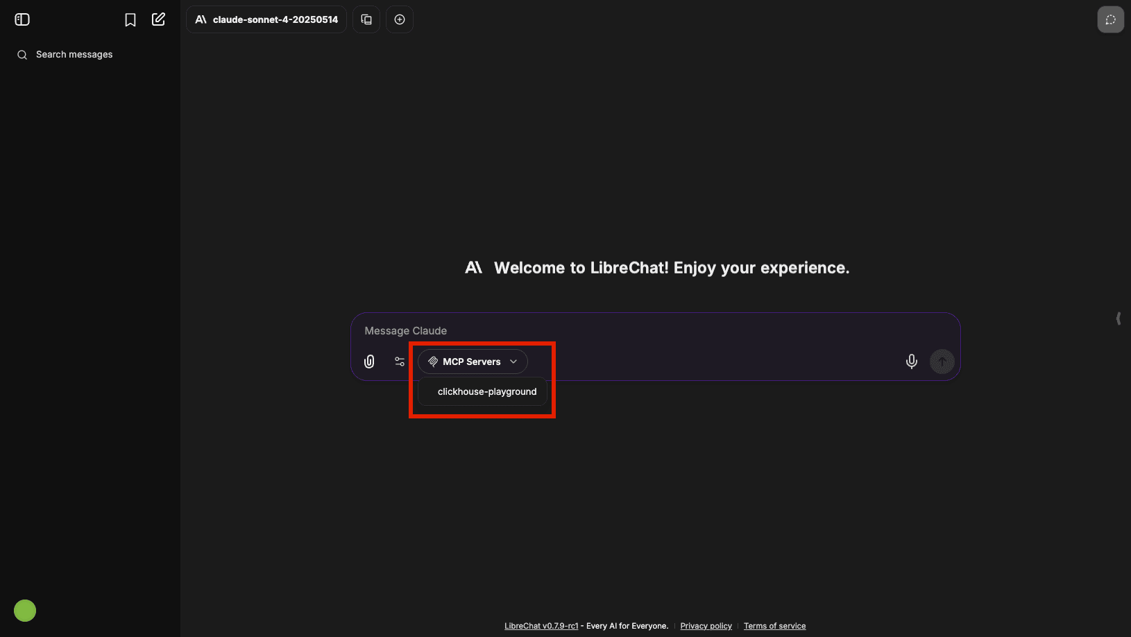 Sélectionnez votre serveur MCP